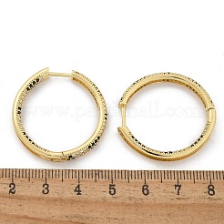 Латунные микро проложить серьги обруча кубического циркония&nbsp;EJEW-M077-02G