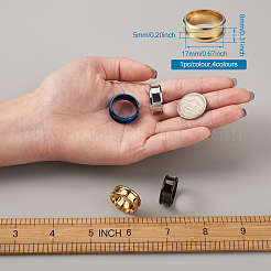 4 цвет настройки кольца из нержавеющей стали с рифлением для пальцев&nbsp;STAS-TA0001-26A