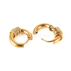 Серьги-кольца Huggie Hoop из нержавеющей стали 304 с вакуумным покрытием PVD X-EJEW-JE04192-01