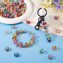 84 шт. 12-х цветные прозрачные бусины из смолы в форме ронделла европейские&nbsp;RESI-TA0004-73