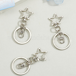 18 шт. поворотные застежки для брелка из сплава&nbsp;KEYC-SP0001-48A-P