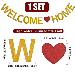 Бумажное слово добро пожаловать домой баннер&nbsp;AJEW-WH20020-272B-03