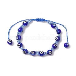 Бусины лампворк от сглаза плетеные браслеты из бисера для мужчин и женщин BJEW-MZ00160