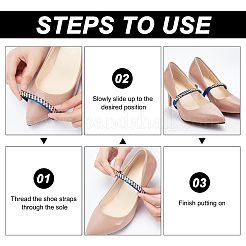 6 пара двухцветных шнурков для обуви на высоком каблуке DIY-CP0008-57