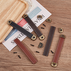 6 комплект ручек для ящиков из искусственной кожи двух цветов DIY-GF0006-72