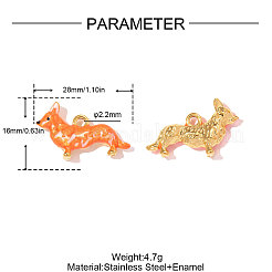 Подвески из нержавеющей стали 304 с эмалью&nbsp;STAS-OY011-89G