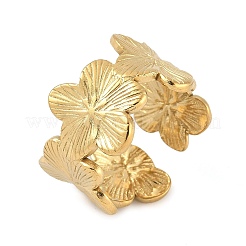 Регулируемые открытые манжеты из нержавеющей стали 304 для женщин&nbsp;RJEW-U060-03B-G