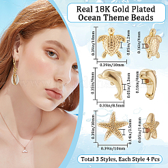 12 шт. 3 стиля стойки для гальванизации латунных бусин KK-BBC0014-35