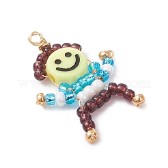 Человеческие амулеты из стеклянных бусинок PALLOY-MZ00969