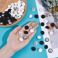 100 шт. 2-х цветные тканевые пуговицы с 1 отверстиями DIY-NB0014-37