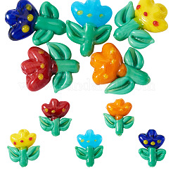 5шт 5 цвета бусины лэмпворк ручной работы&nbsp;LAMP-TA0002-15