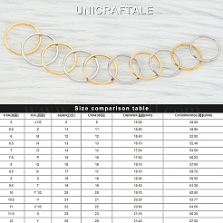 10 шт. 10 стильных простых колец из нержавеющей стали 201 для женщин RJEW-UN0001-09
