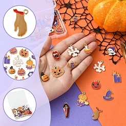 30шт 15 стиля подвески из сплава с эмалью&nbsp;ENAM-FS0001-90