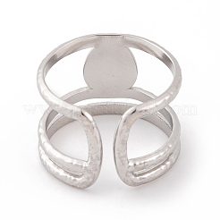 Кольца-манжеты из нержавеющей стали 304 в форме капли RJEW-G314-05P