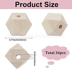 36 шт деревянные бусины&nbsp;WOOD-SP0001-51A