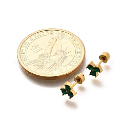 Серьги-гвоздики из нержавеющей стали 304 с ионным покрытием (IP) EJEW-A118-12G-01