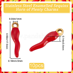 10 шт. ионное покрытие (IP) подвески из нержавеющей стали 304&nbsp;STAS-BBC0005-19