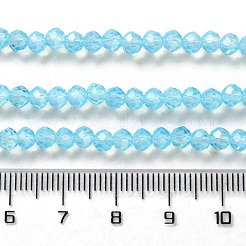 Запекание окрашенные прозрачные стеклянные бусины нити&nbsp;DGLA-A034-J4MM-D08