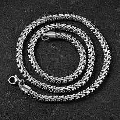 5 мм цепочка из нержавеющей стали 304 пшеничного цвета для мужчин STAS-V011-02P