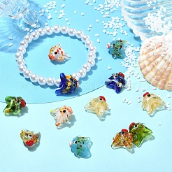 6шт 6 цвета бусины лэмпворк ручной работы&nbsp;LAMP-YW0004-24