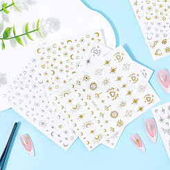 12шт 6 стиля наклейки для дизайна ногтей&nbsp;FIND-SP0004-60