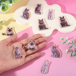 10шт 5 стиля акриловые подвески с принтом&nbsp;OACR-TA0004-13