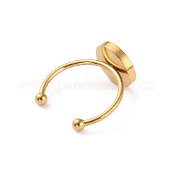 Кольца из нержавеющей стали с открытой манжетой&nbsp;FIND-WH0147-11A-G