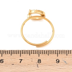 Открытые кольца-манжеты из нержавеющей стали 304 с микропаве из кубического циркония RJEW-D336-01G-05