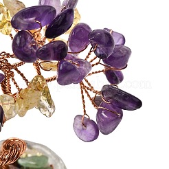 Натуральные аметистовые чипсы дерево жизни украшения DJEW-Q010-01D