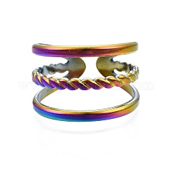 Кольцо-манжета из нержавеющей стали 304 с тройной оберткой&nbsp;RJEW-N038-104