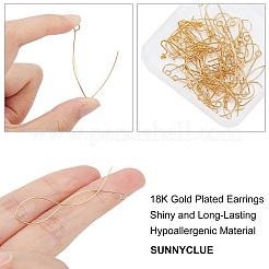 Латунные крючки для сережек KK-SC0001-43G