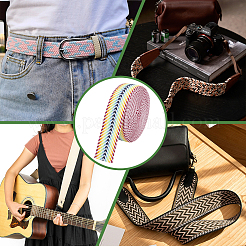 Жаккардовые ленты из поликоттона со стрелками и принтом SRIB-WH0011-113D