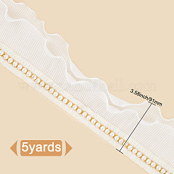 5 ярд полиэстеровой кружевной отделки с волнистым краем OCOR-DR0001-02