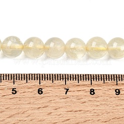 Нити из натуральных бусин лимонного кварца (обработанных нагреванием)&nbsp;G-B167-A11-8mm