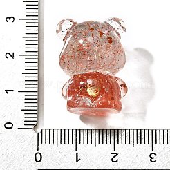 Прозрачная смола маленький медвежонок украшение RESI-S015-01E