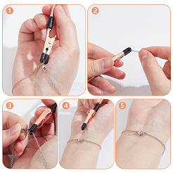 3 шт. 3 цвета железный вспомогательный инструмент для ювелирных изделий зажим для браслета&nbsp;AJEW-WR0002-72