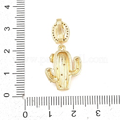 Латунные микропаве прозрачные подвески с фианитом&nbsp;KK-Z151-12G-01