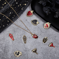 20 шт. 10 стиля подвески из сплава и эмали на тему Хэллоуина&nbsp;FIND-ME0001-98