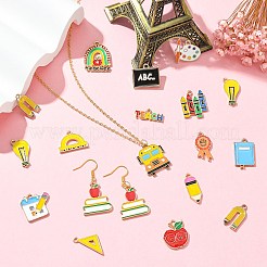 34 шт. 17 стиля подвески из цинкового сплава с эмалью ко Дню учителя&nbsp;FIND-CJ0004-90