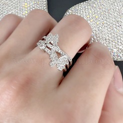 Латунные микро проложить пальцев кольца кубического циркония&nbsp;FS-WGEF944-04