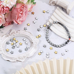 3 нити 3-х цветных немагнитных синтетических гематитовых бусин G-CA0001-81A