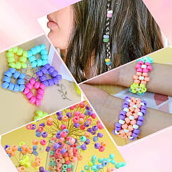 400шт непрозрачные акриловые европейские бусины SACR-SP0001-01