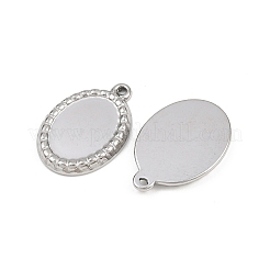 Оправы для подвесок из нержавеющей стали 304 в виде кабошонов&nbsp;STAS-L303-35P