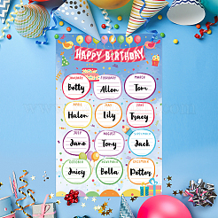 2шт многоразовые плакаты с надписью «С Днем Рождения» AJEW-WH0671-001