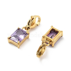 Прямоугольная подвеска из нержавеющей стали 304 со стразами STAS-L283-42G