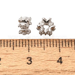 925 бусина из чистого серебра с микропаве и прозрачным фианитом STER-B006-19P