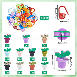 60 шт. пластиковый держатель для маркеров петель для вязания крючком&nbsp;TOOL-SC0001-64