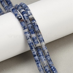 Натуральное синее пятно нитки из бисера яшмы G-C084-D09-01