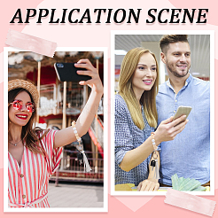 Силиконовый круглый брелок с бусинами на запястье AJEW-WH0258-895A