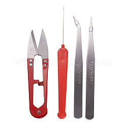 Набор из 8 штуки ювелирных изделий из бисера набор инструментов с черным футляром на молнии&nbsp;TOOL-PH0001-03